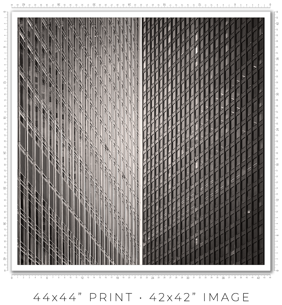 Sliver of Light Between Glass Towers