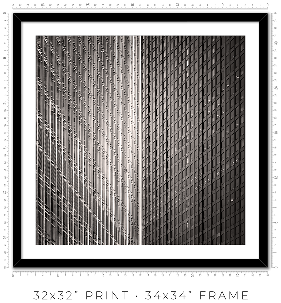 Sliver of Light Between Glass Towers