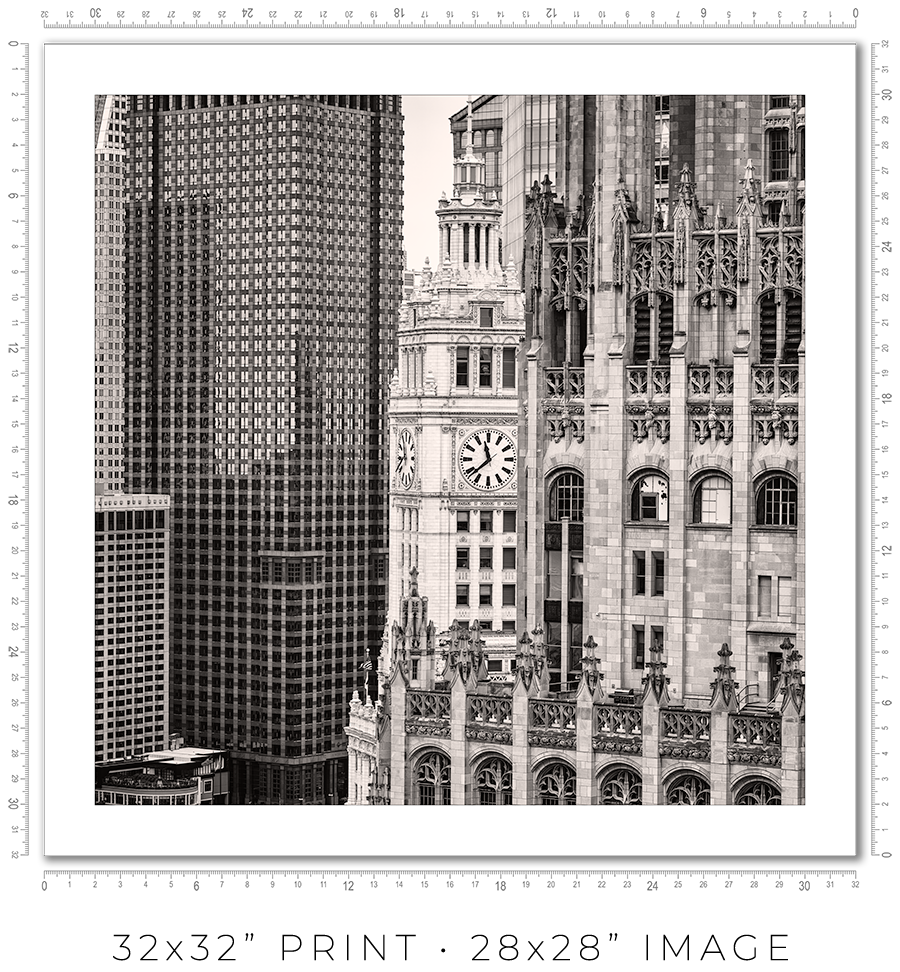 Tribune–Wrigley–Burnett Vertical Alignment - Igor Menaker Fine Art Photography
