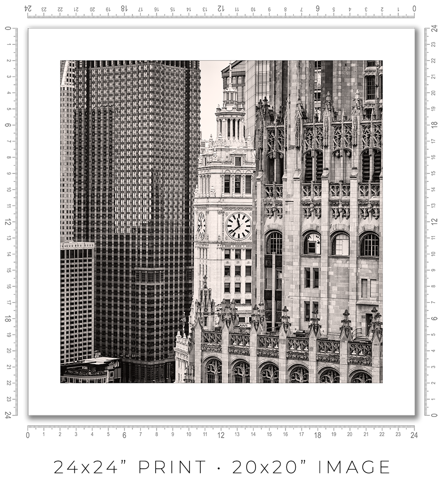 Tribune–Wrigley–Burnett Vertical Alignment - Igor Menaker Fine Art Photography