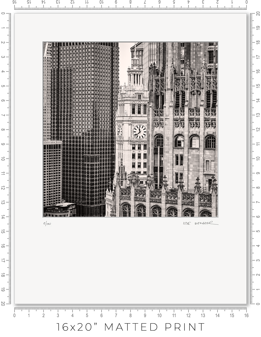 Tribune–Wrigley–Burnett Vertical Alignment - Igor Menaker Fine Art Photography