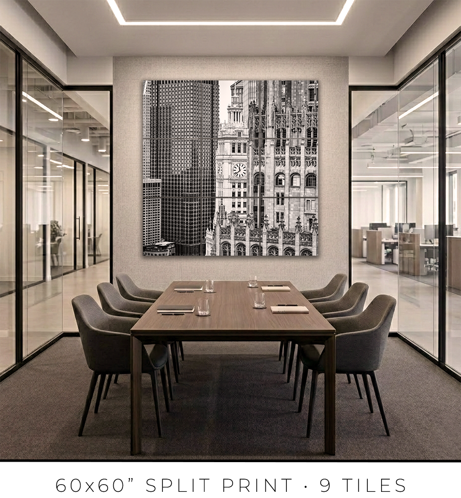 Tribune–Wrigley–Burnett Vertical Alignment - Igor Menaker Fine Art Photography