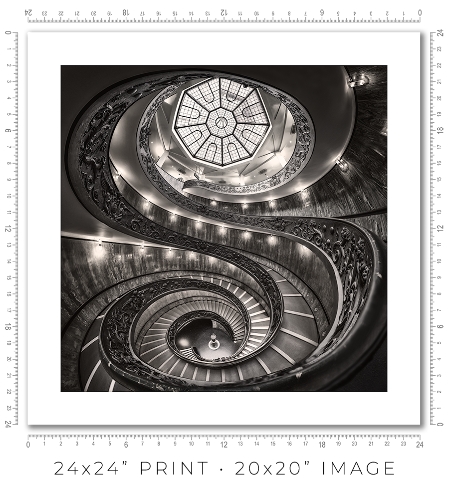 Vatican Spiral Staircase - Igor Menaker Fine Art Photography