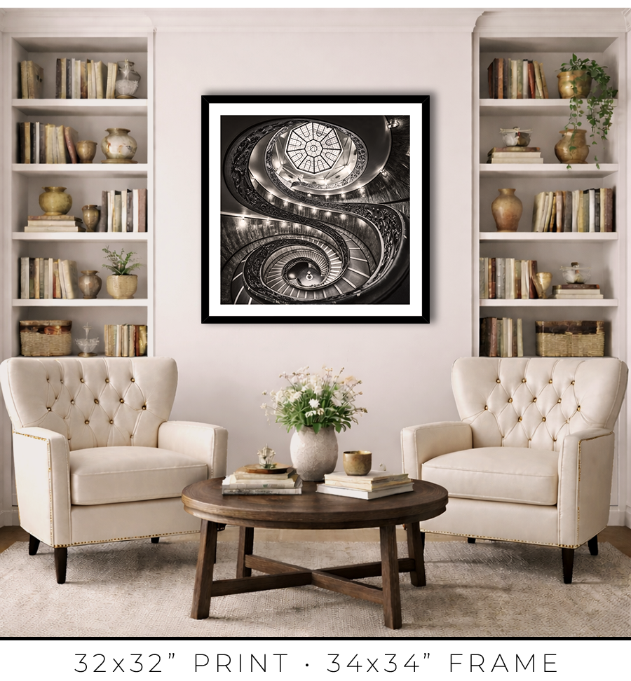 Vatican Spiral Staircase - Igor Menaker Fine Art Photography