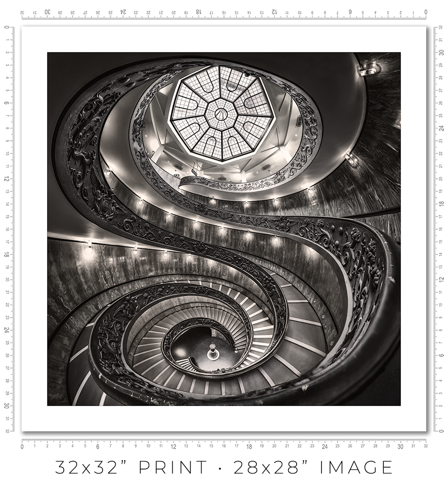 Vatican Spiral Staircase - Igor Menaker Fine Art Photography