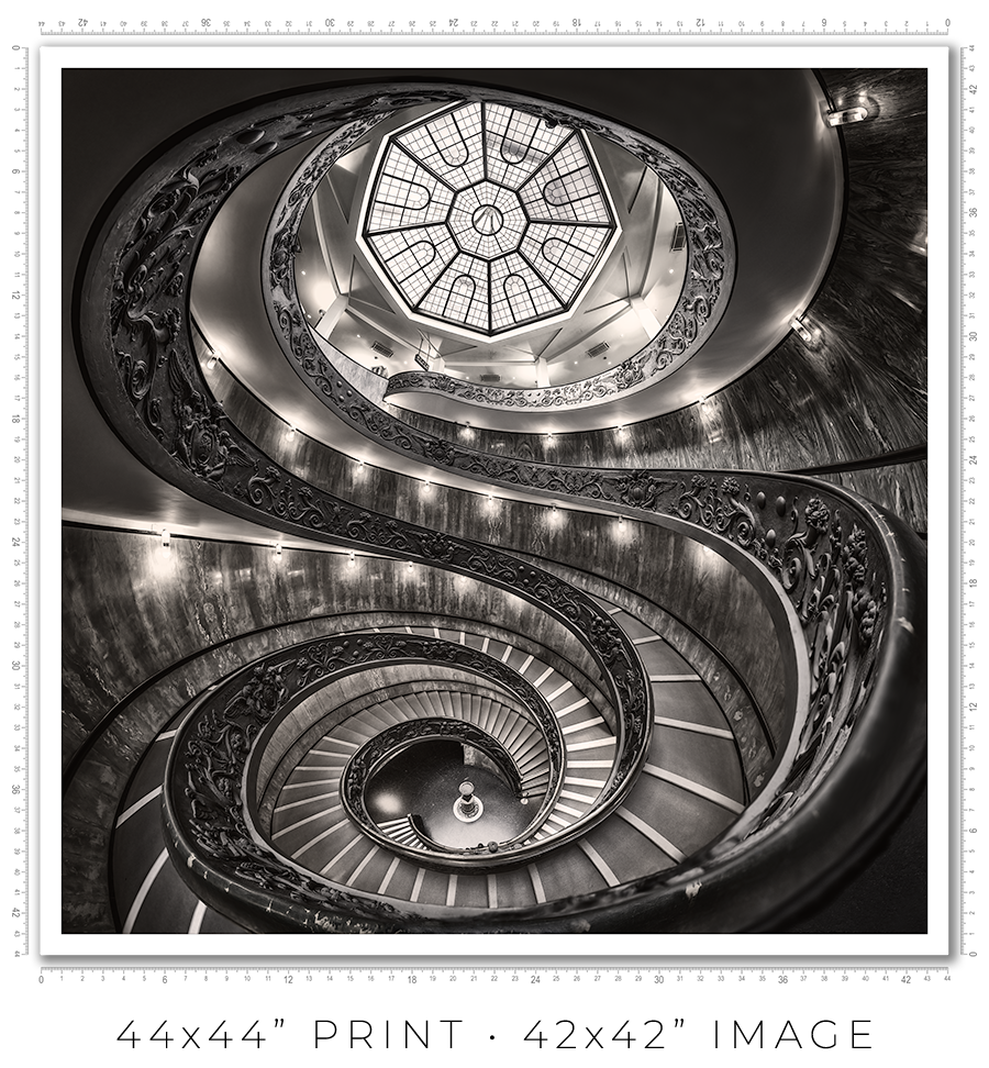 Vatican Spiral Staircase - Igor Menaker Fine Art Photography