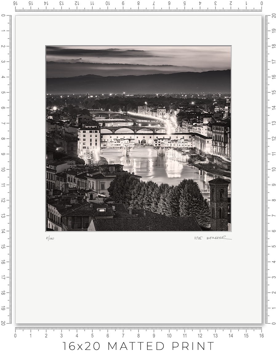 Ponte Vecchio at Night - Igor Menaker Fine Art Photography