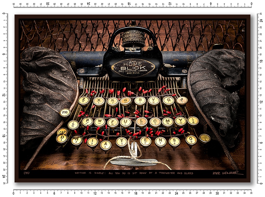 Writing is simple: all you do is sit down at a typewriter and bleed