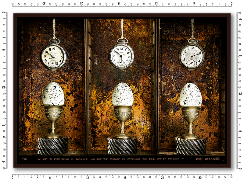The key to everything is patience. You get the chicken by hatching the egg, not by smashing it.