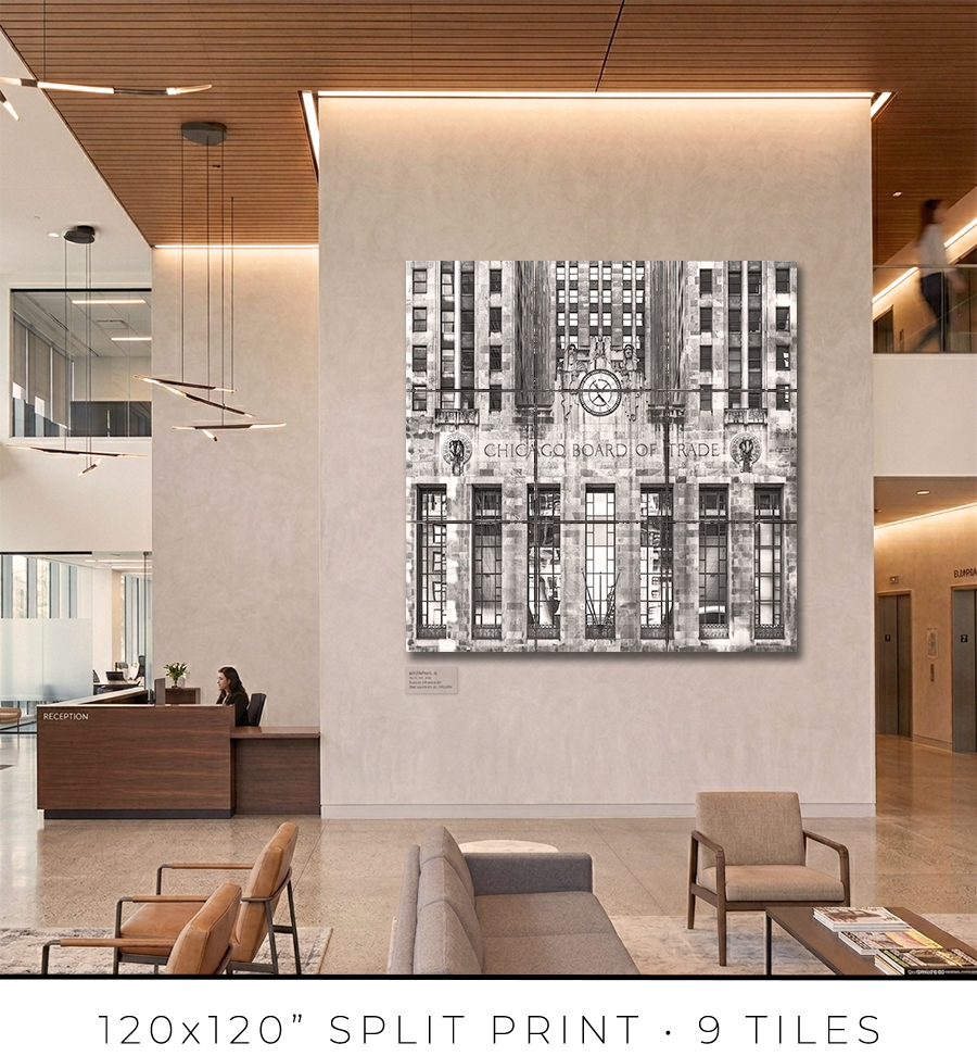 Chicago Board of Trade - LaSalle Street Facade - Igor Menaker Fine Art Photography