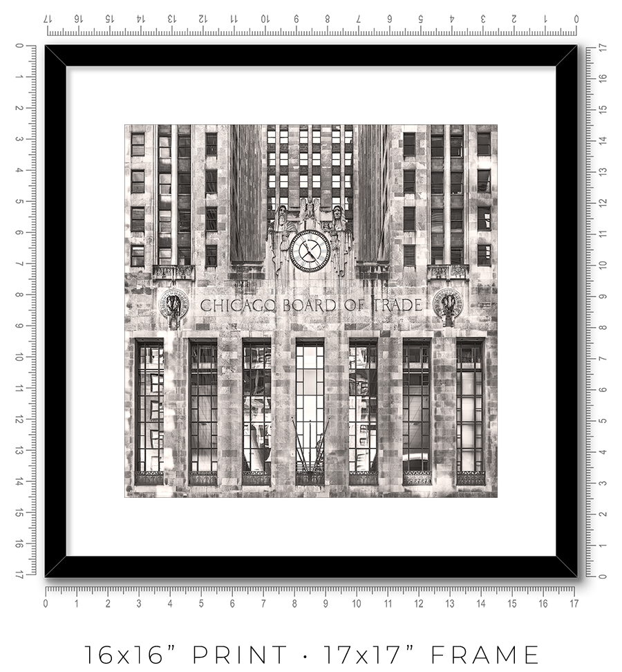 Chicago Board of Trade - LaSalle Street Facade - Igor Menaker Fine Art Photography
