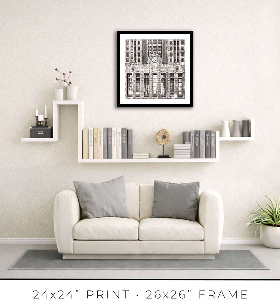 Chicago Board of Trade - LaSalle Street Facade - Igor Menaker Fine Art Photography