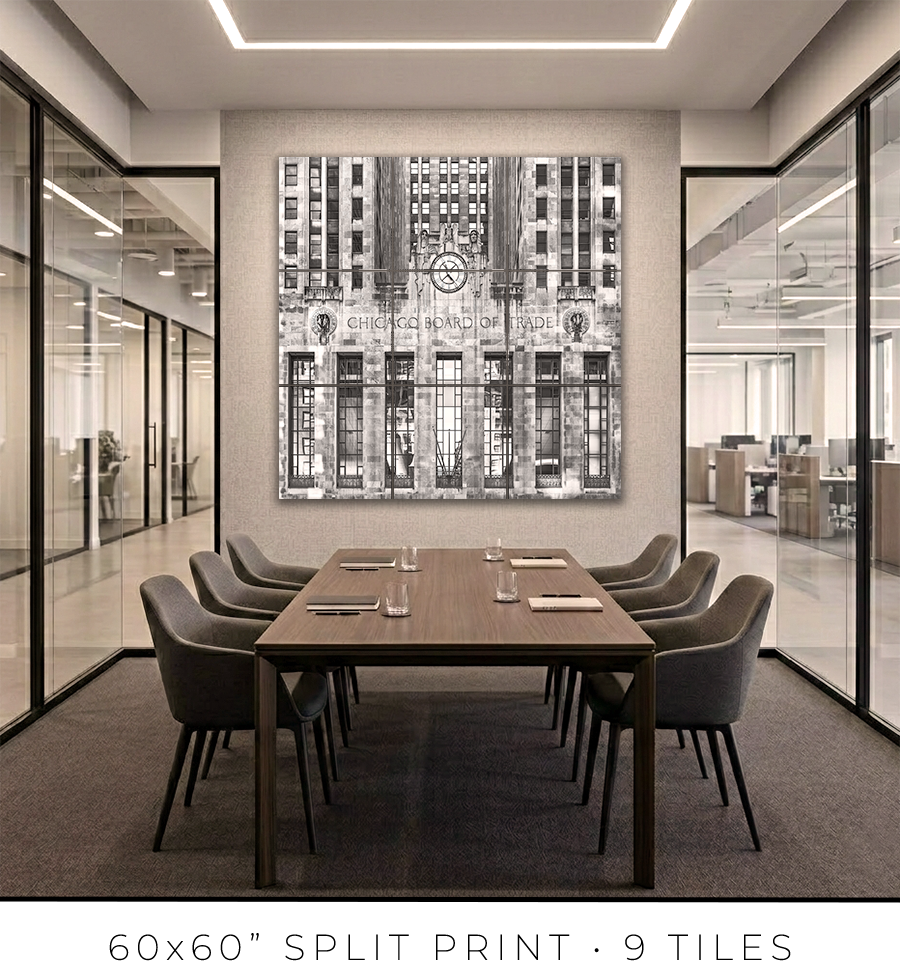 Chicago Board of Trade - LaSalle Street Facade - Igor Menaker Fine Art Photography