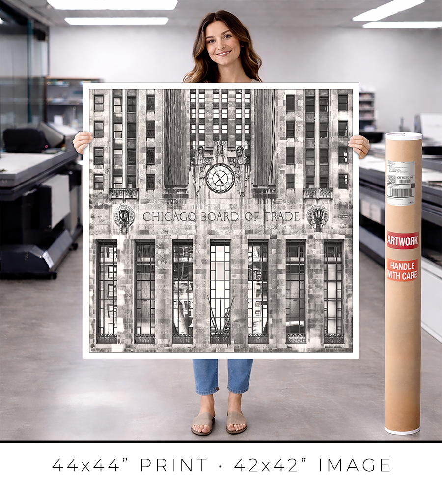 Chicago Board of Trade - LaSalle Street Facade - Igor Menaker Fine Art Photography