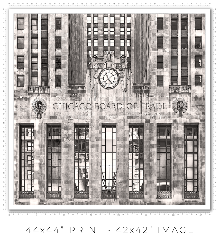 Chicago Board of Trade - LaSalle Street Facade - Igor Menaker Fine Art Photography