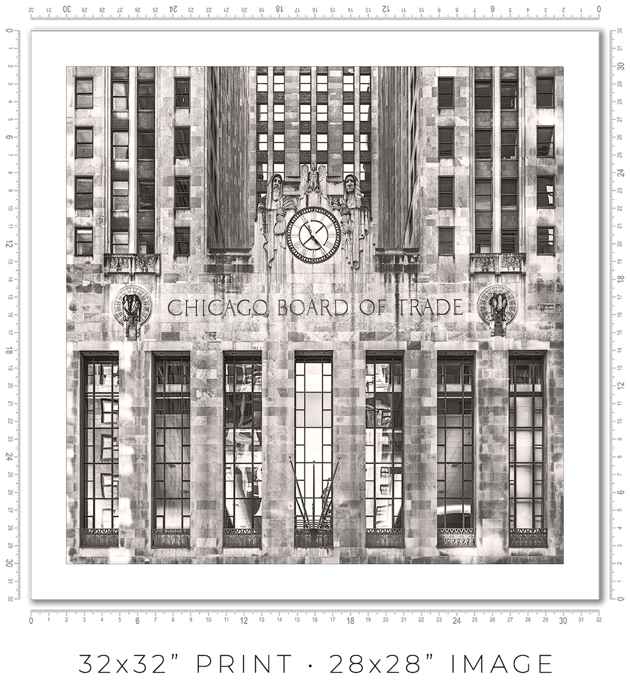 Chicago Board of Trade - LaSalle Street Facade - Igor Menaker Fine Art Photography