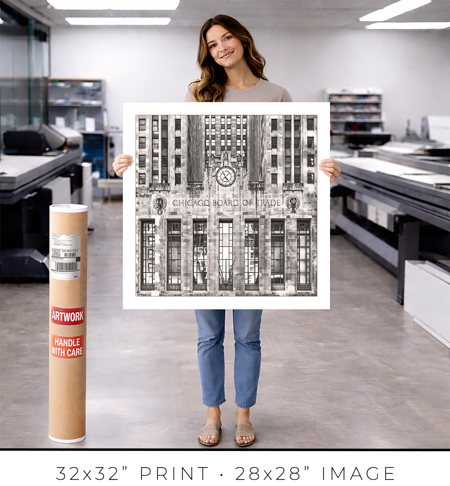Chicago Board of Trade - LaSalle Street Facade - Igor Menaker Fine Art Photography