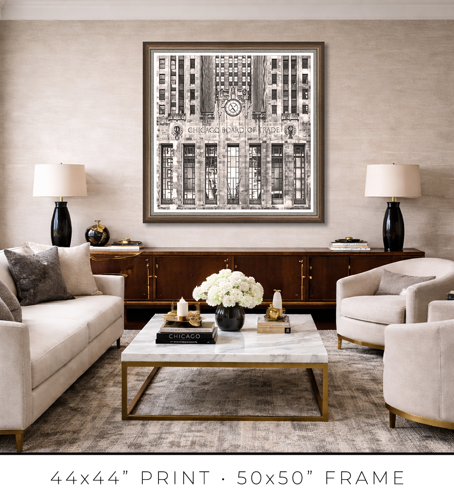 Chicago Board of Trade - LaSalle Street Facade - Igor Menaker Fine Art Photography