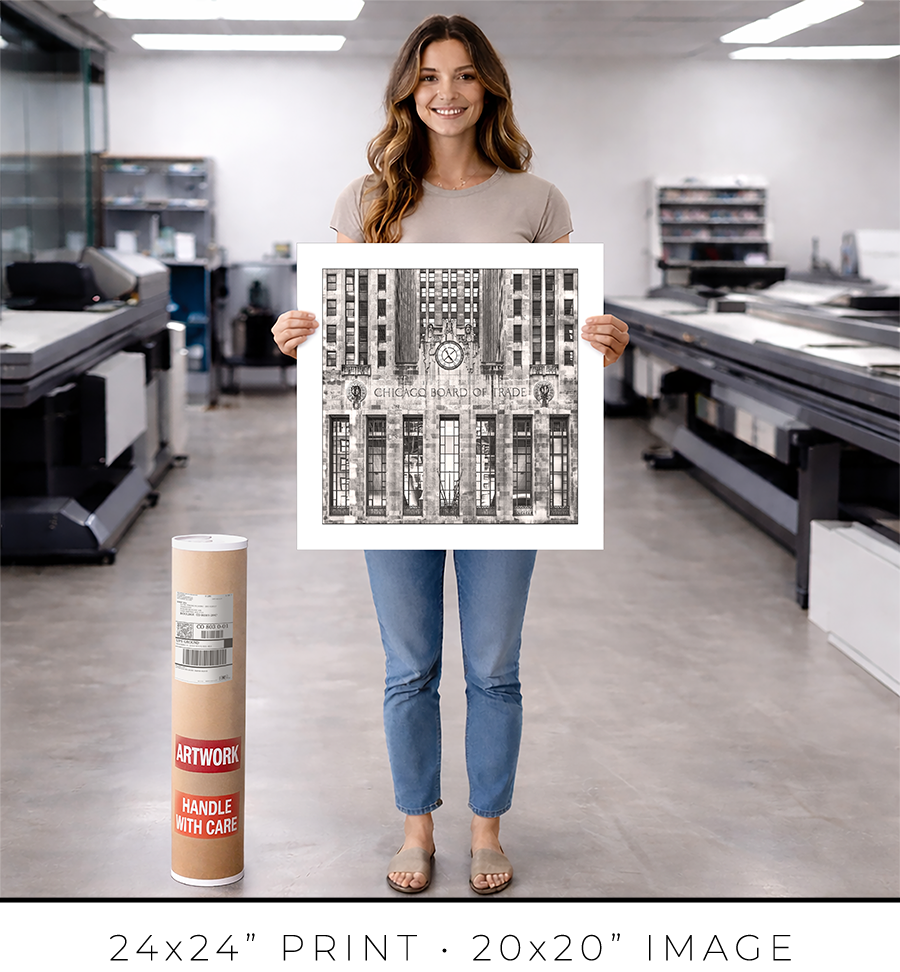 Chicago Board of Trade - LaSalle Street Facade - Igor Menaker Fine Art Photography