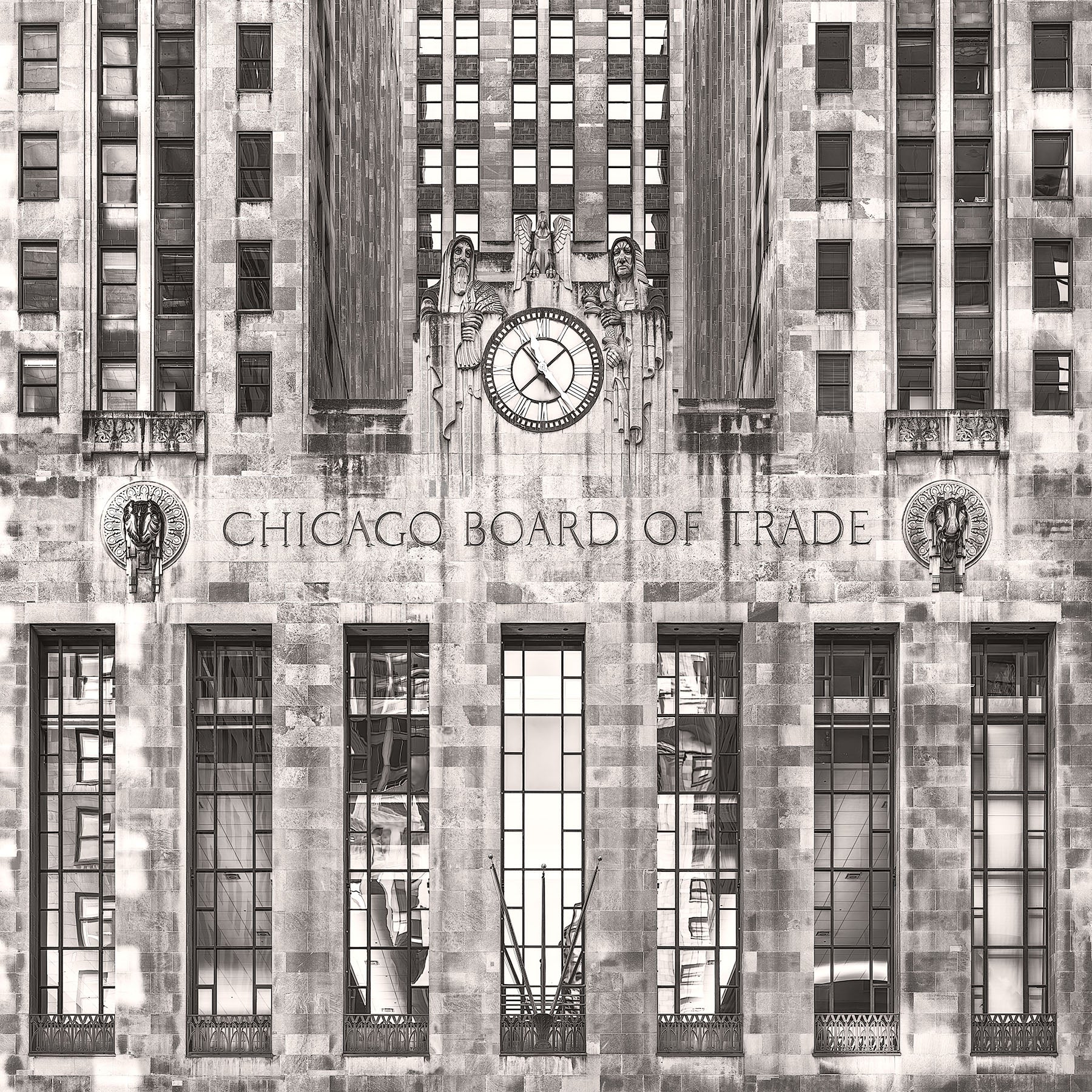Chicago Board of Trade - LaSalle Street Facade - Igor Menaker Fine Art Photography