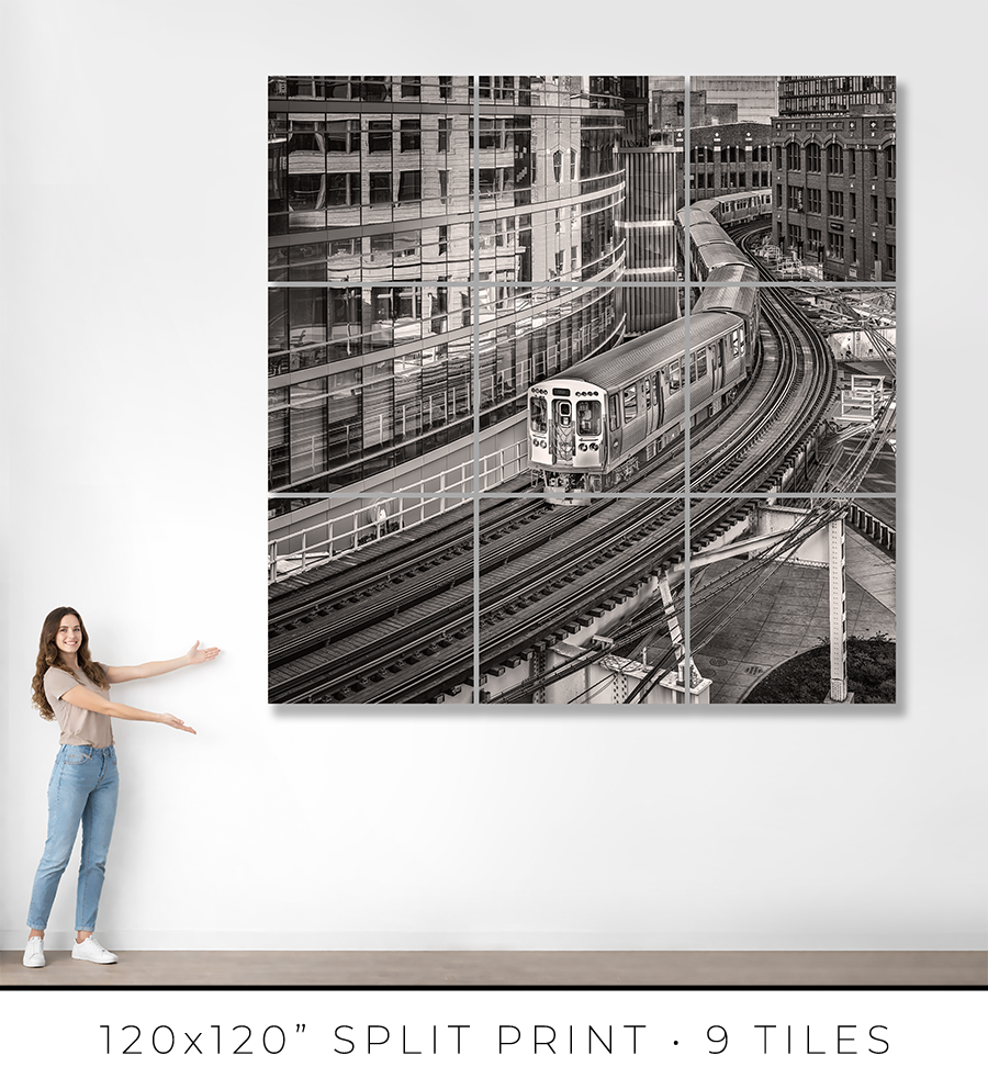 Chicago L Hubbard Curve - Igor Menaker Fine Art Photography