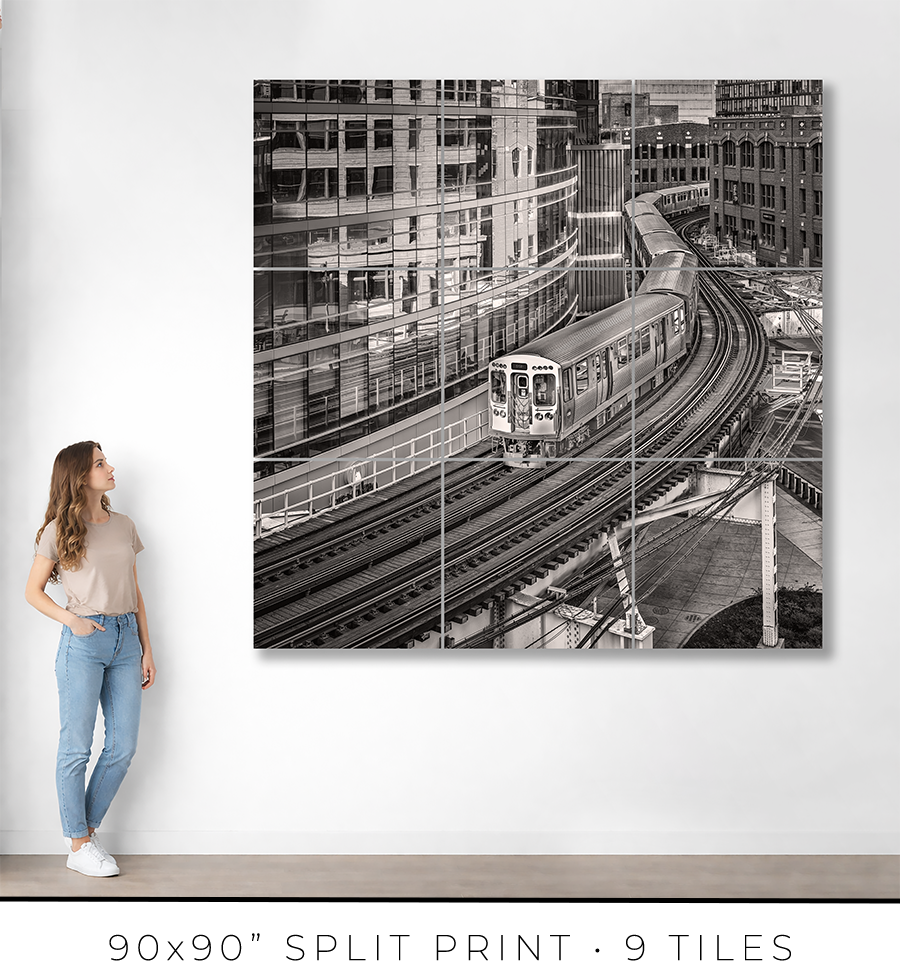 Chicago L Hubbard Curve - Igor Menaker Fine Art Photography