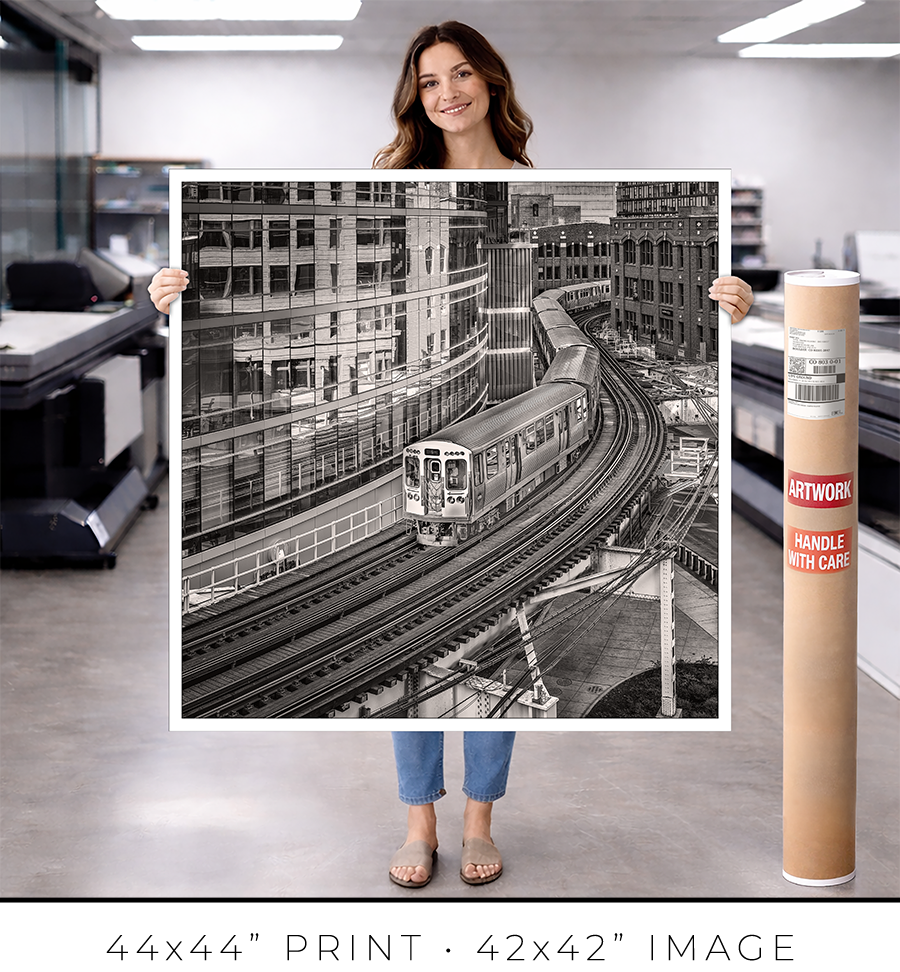 Chicago L Hubbard Curve - Igor Menaker Fine Art Photography