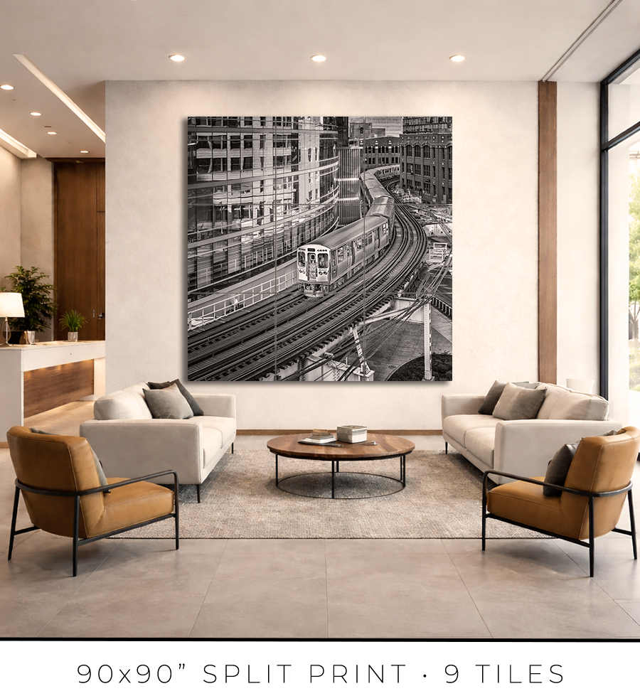 Chicago L Hubbard Curve - Igor Menaker Fine Art Photography