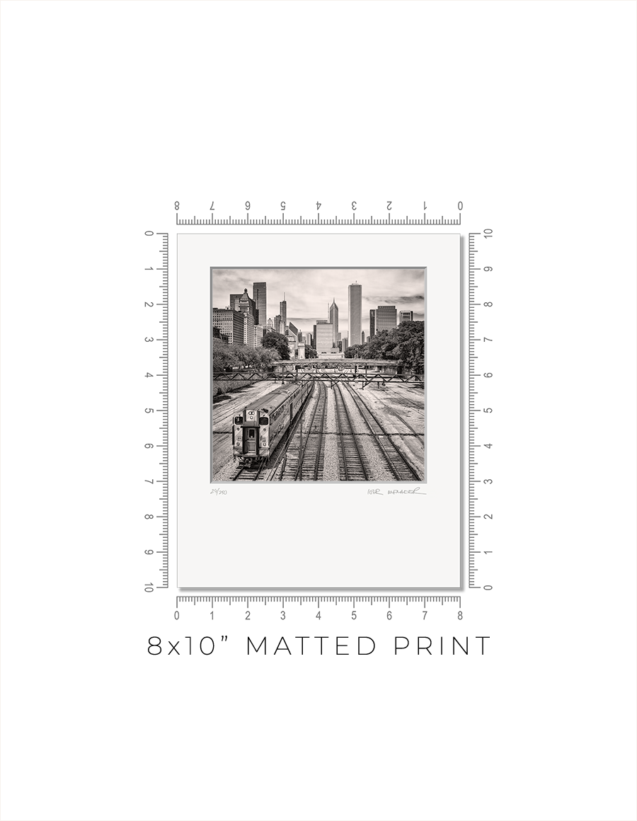 Chicago Skyline Above the Metra Electric Line - Igor Menaker Fine Art Photography