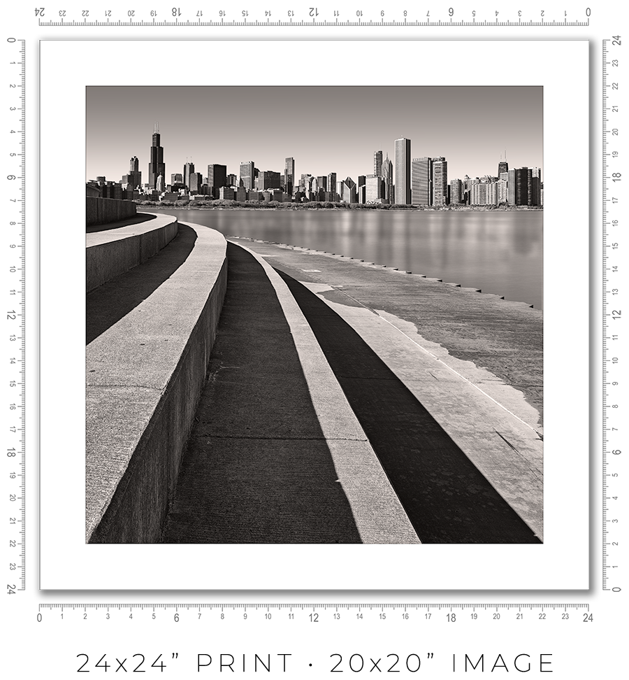 Chicago Skyline From Adler Planetarium - Igor Menaker Fine Art Photography
