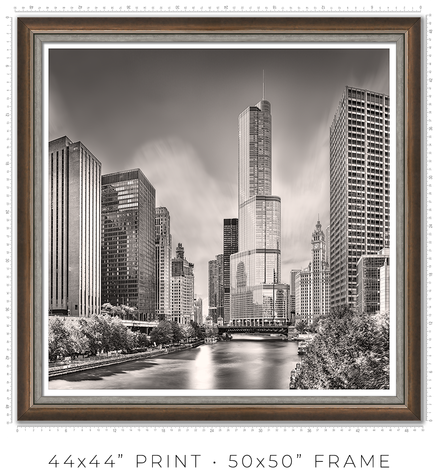 Chicago Skyline from Columbus Drive Bridge