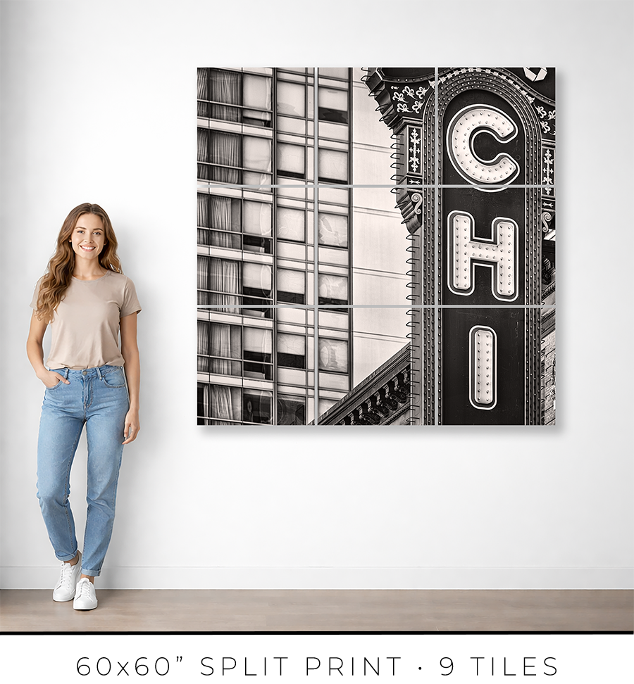 Chicago Theater Vertical Sign - Igor Menaker Fine Art Photography