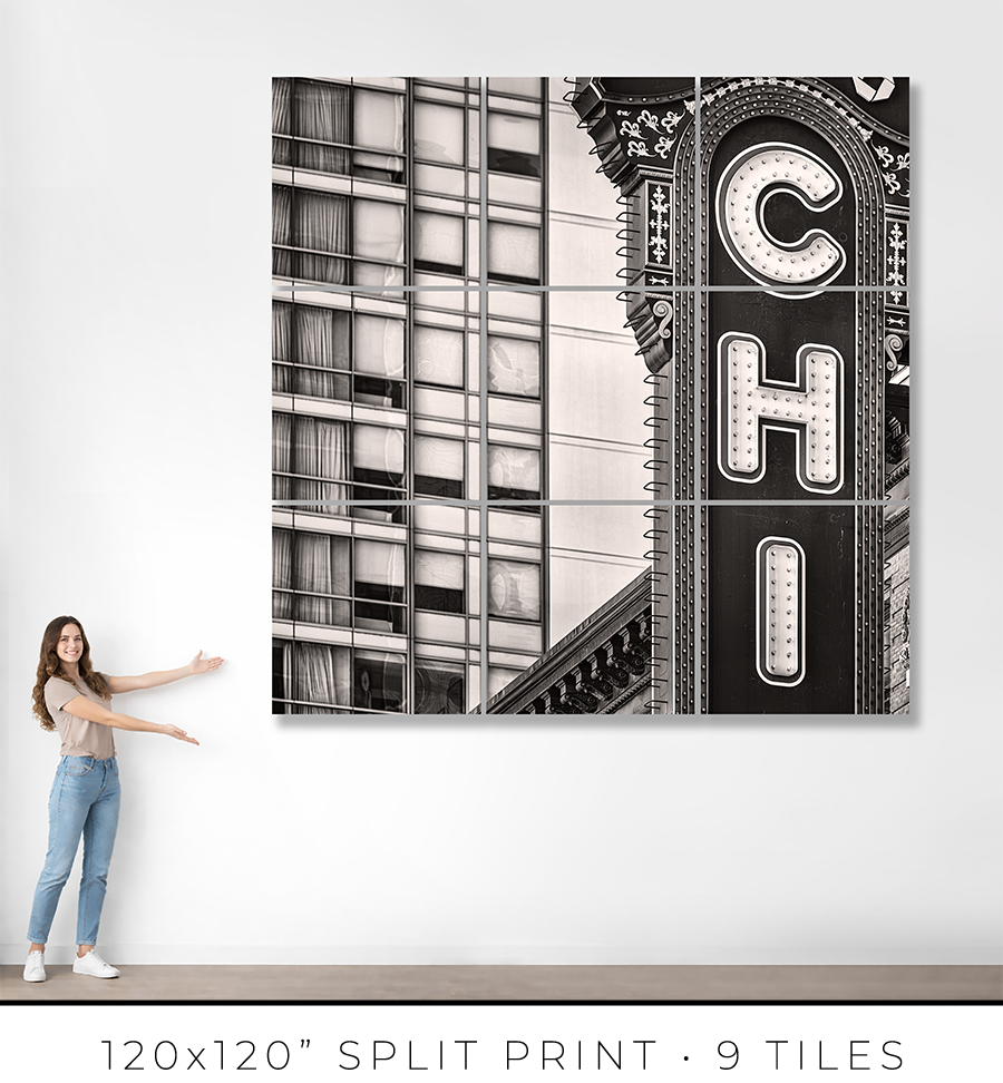 Chicago Theater Vertical Sign - Igor Menaker Fine Art Photography