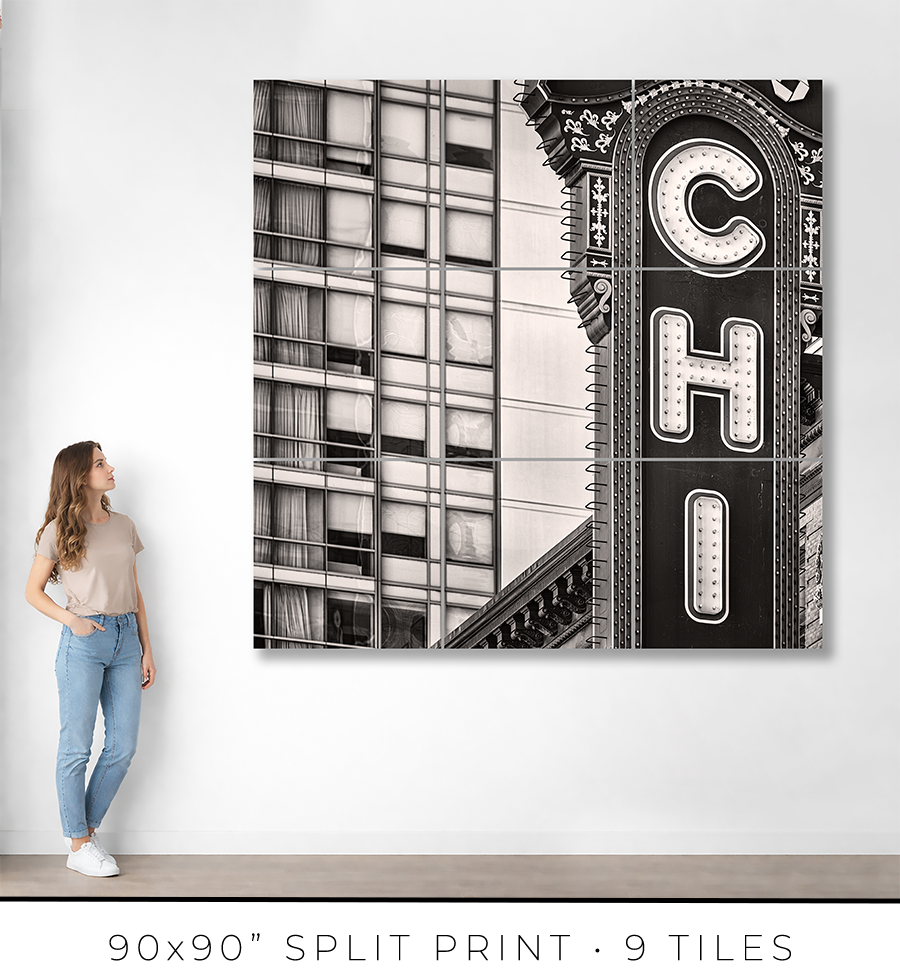 Chicago Theater Vertical Sign - Igor Menaker Fine Art Photography