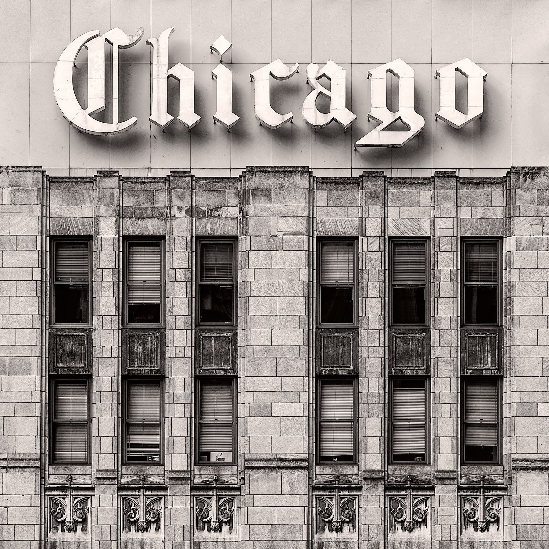 Chicago Tribune Sign - Igor Menaker Fine Art Photography