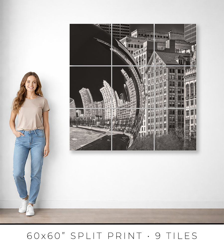 Cloud Gate Michigan Avenue Reflection - Igor Menaker Fine Art Photography