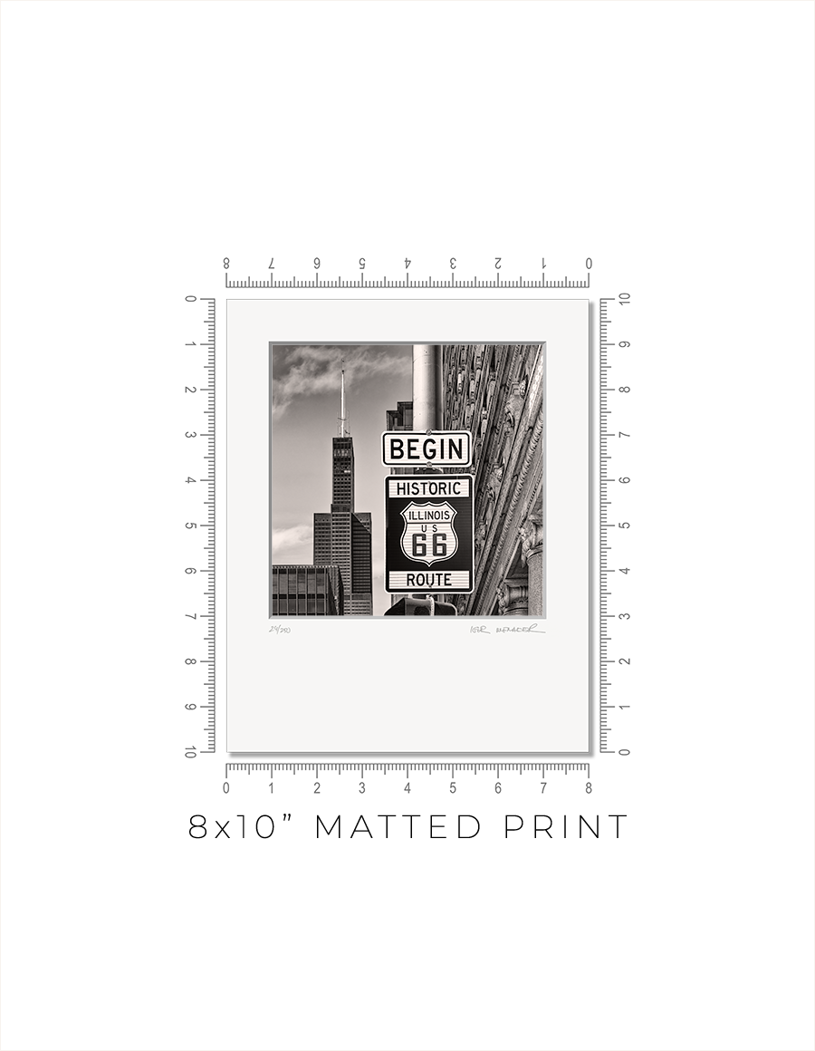 Historic Route 66 Begin Sign - Igor Menaker Fine Art Photography