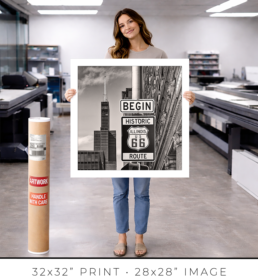 Historic Route 66 Begin Sign - Igor Menaker Fine Art Photography