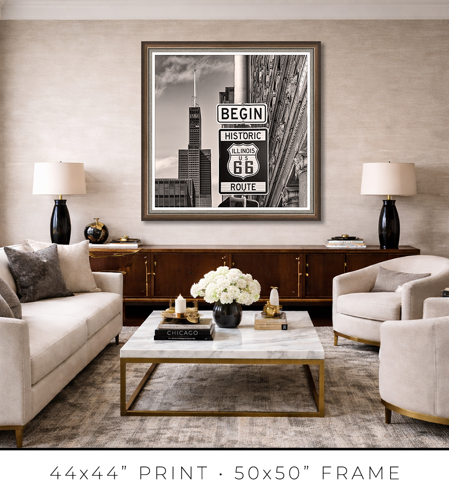 Historic Route 66 Begin Sign - Igor Menaker Fine Art Photography