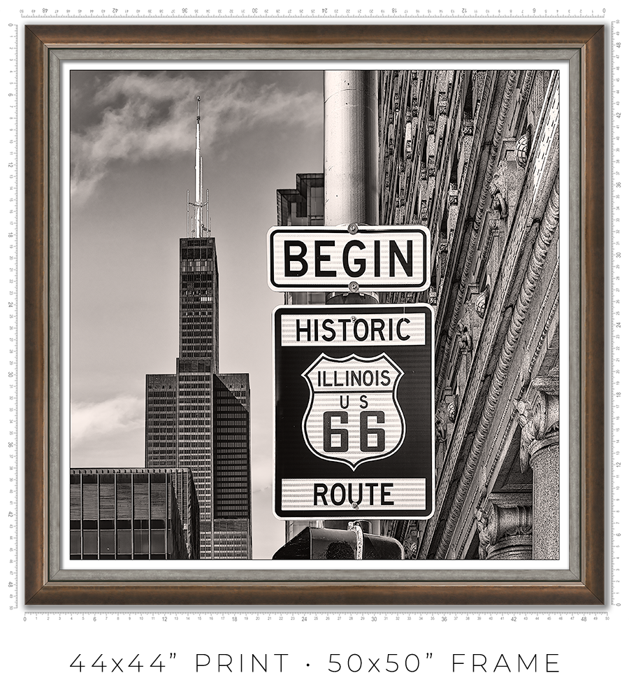Historic Route 66 Begin Sign - Igor Menaker Fine Art Photography