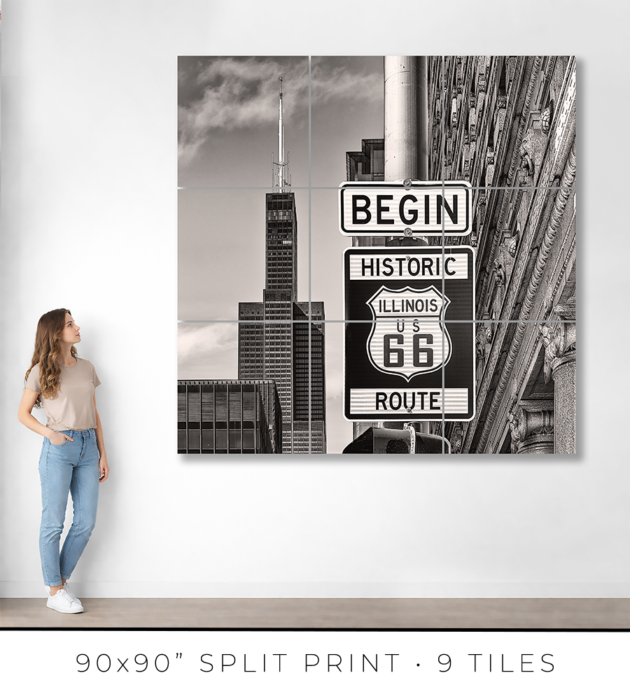 Historic Route 66 Begin Sign - Igor Menaker Fine Art Photography