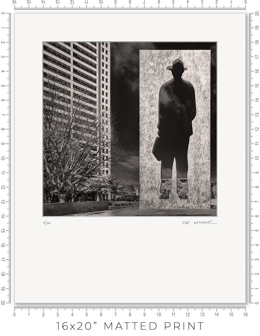 Man With a Briefcase Sculpture in Fort Worth TX - Igor Menaker Fine Art Photography