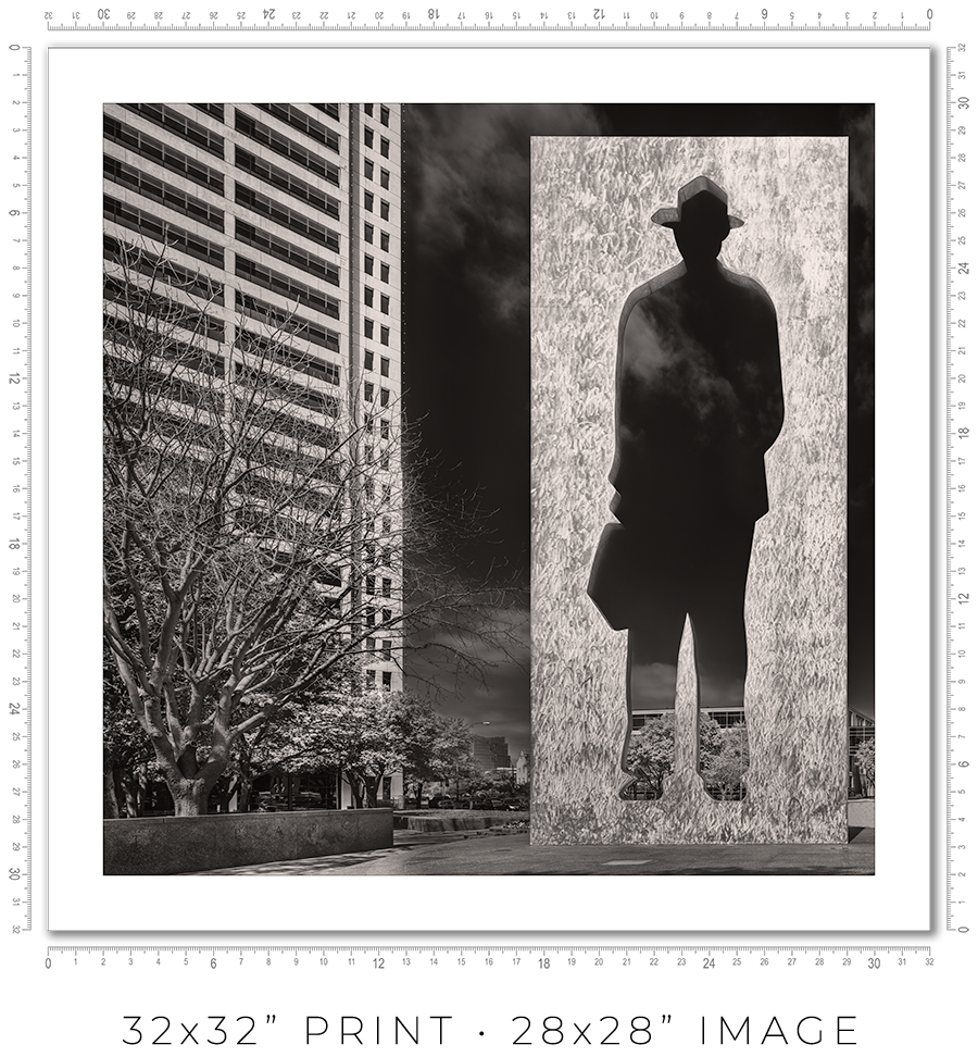 Man With a Briefcase Sculpture in Fort Worth TX - Igor Menaker Fine Art Photography