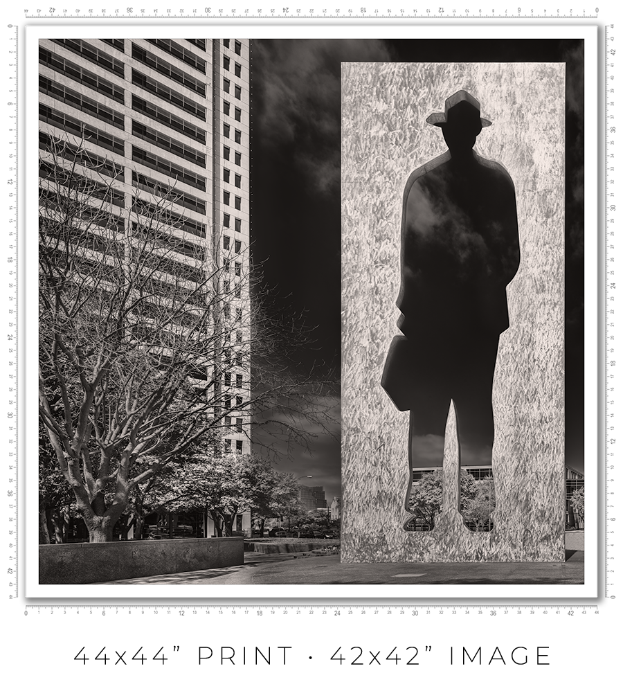 Man With a Briefcase Sculpture in Fort Worth TX - Igor Menaker Fine Art Photography