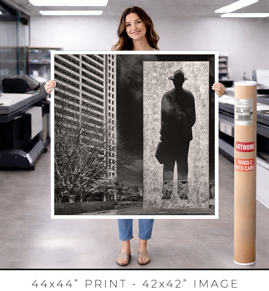 Man With a Briefcase Sculpture in Fort Worth TX - Igor Menaker Fine Art Photography