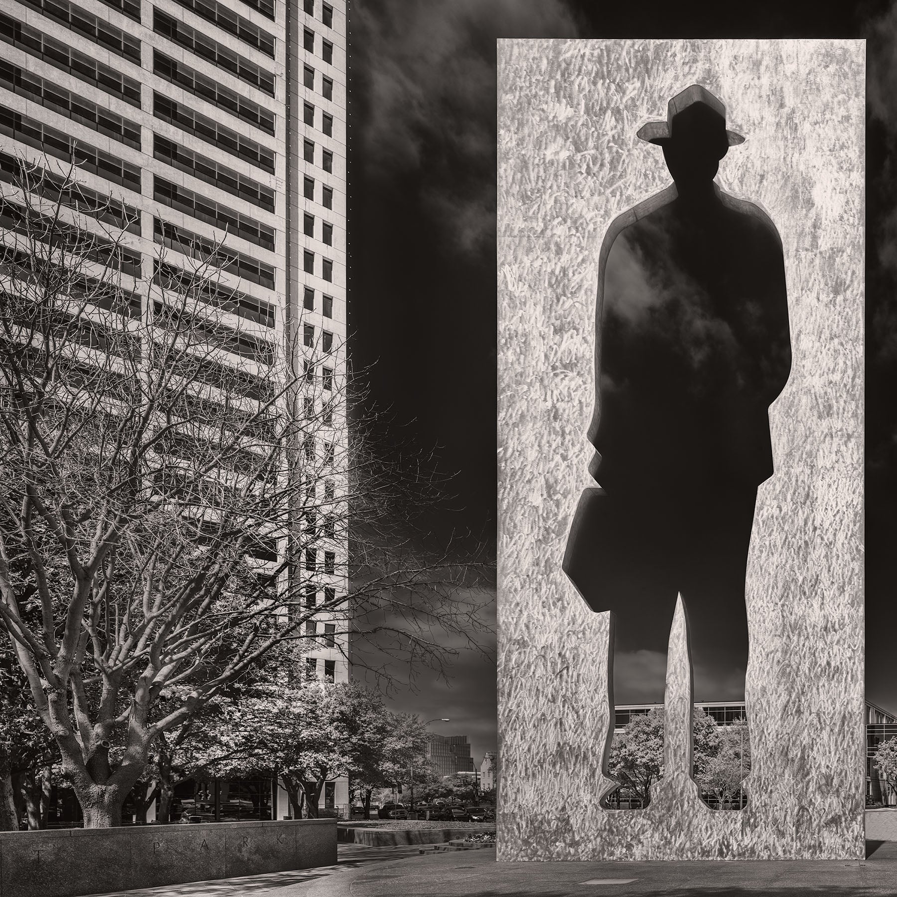 Man With a Briefcase Sculpture in Fort Worth TX - Igor Menaker Fine Art Photography