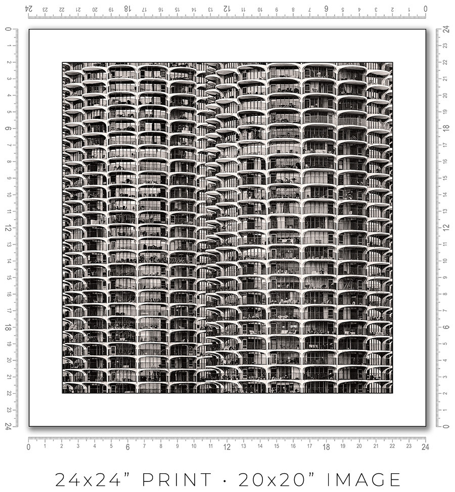 Marina City From London House Rooftop - Igor Menaker Fine Art Photography