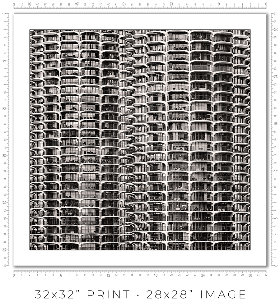 Marina City From London House Rooftop - Igor Menaker Fine Art Photography
