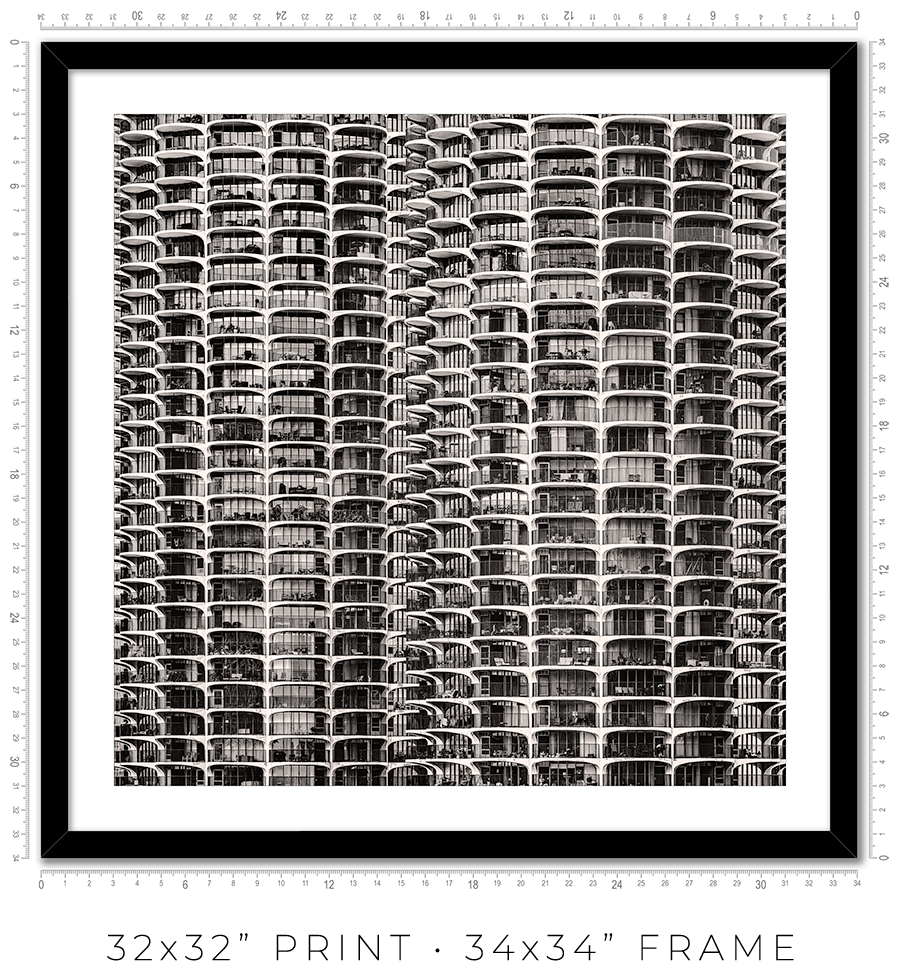 Marina City From London House Rooftop - Igor Menaker Fine Art Photography