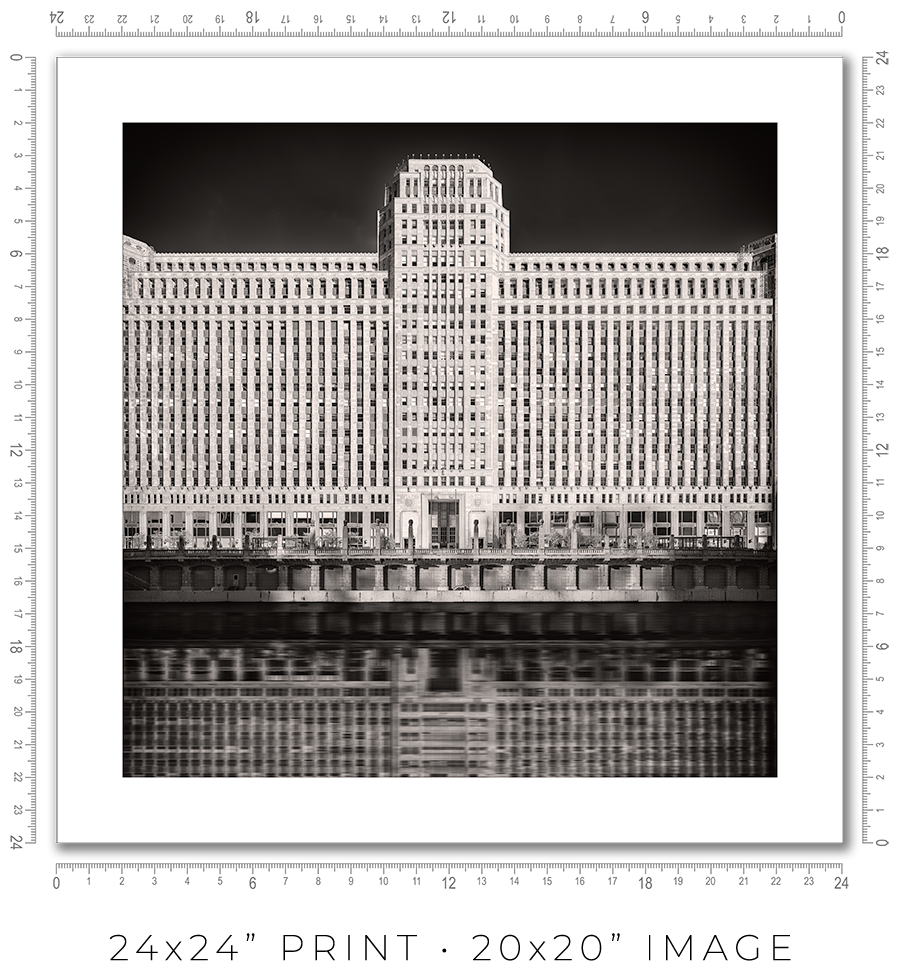 Merchandise Mart Reflected in Chicago River
